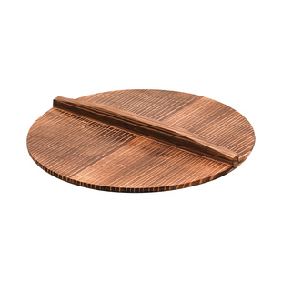 传统实木锅盖厨房老式木头木质手工炒锅大铁锅章丘铁锅通用杉木盖