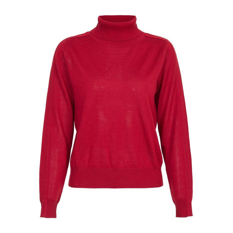 婉甸2025年冬季新品慕斯红毛织套头衫打底羊毛毛衣1244W16DM2