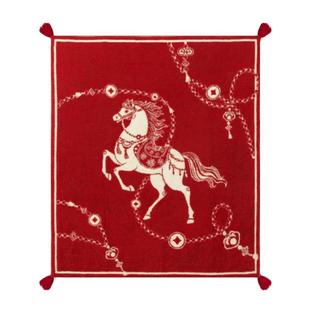 马年创意贺岁盖毯女生本命年生日实用礼物送女朋友新款午睡毯毛毯