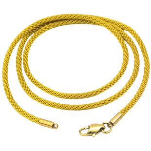 穿黄金项链绳金色锁骨链玉佩高端挂件绳男女款吊坠挂绳手工编织绳