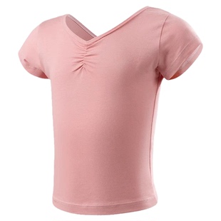 舞小兔儿童舞蹈服上衣女童短袖练功服芭蕾舞中国舞服幼儿考级艺考