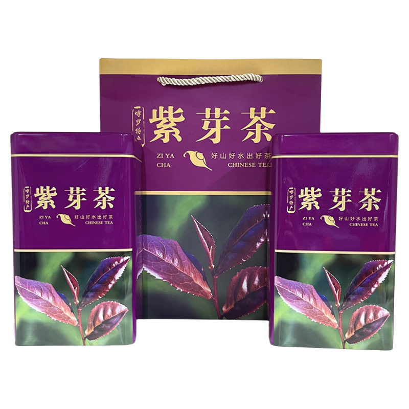紫芽茶惠州特产500g送罐手工绿茶