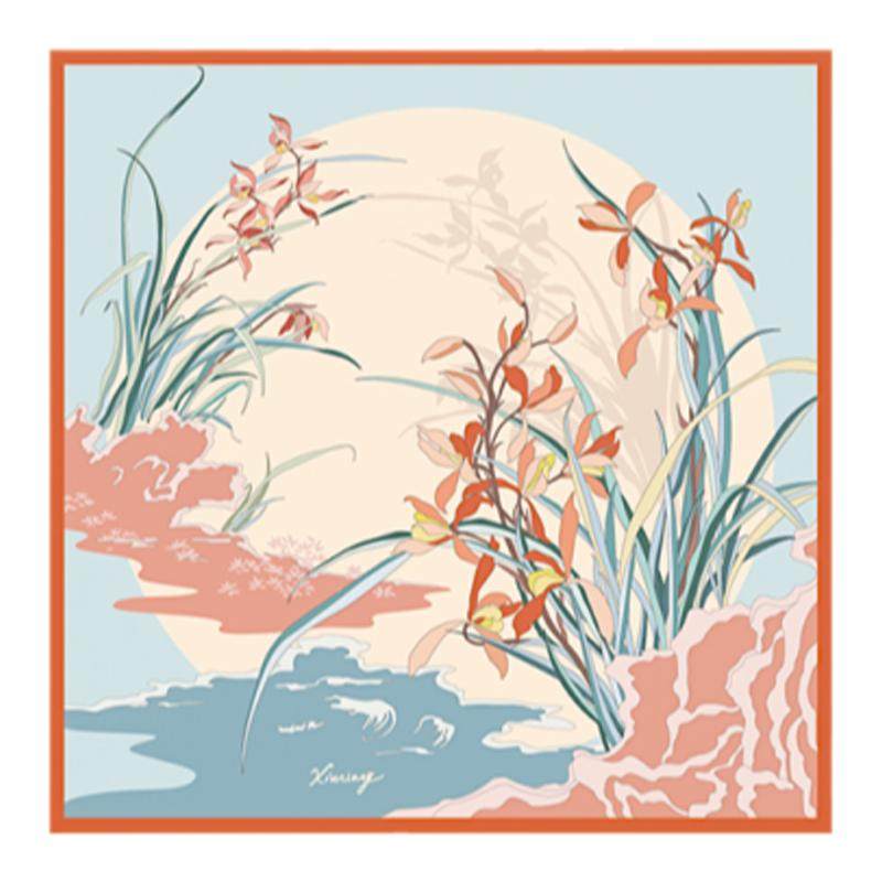 绣娘丝绸新款真丝丝巾100%桑蚕丝方巾披肩外搭高级送女友妈妈礼物