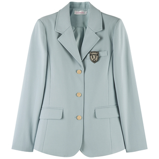 元兮少女 藤泽高原创JK制服学院风西装三粒扣绀粉色校供西服外套