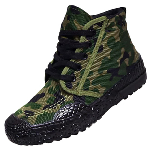 3531正品轻便透气军绿迷彩高帮鞋户外休闲防滑耐磨厚底工作鞋男女
