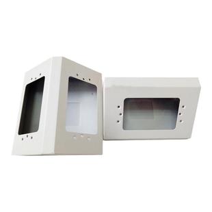 包邮全钢实验室双面明装插座盒斜式三角形双位白色86岛式边台底盒