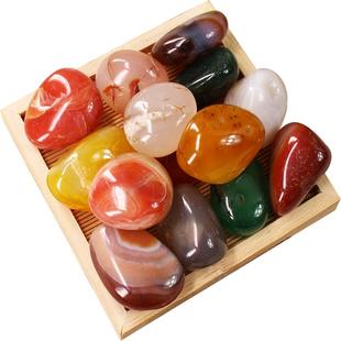 瑕疵品处理天然玛瑙碎石彩色雨花石鱼缸造景鹅卵石宝石头玛瑙原石