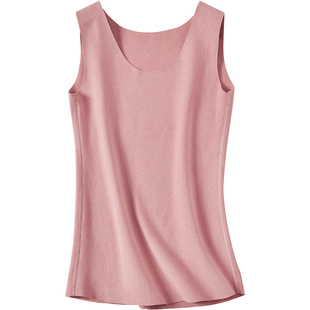 梦芭蒂无感保暖内衣背心蓄热女磨绒舒适修身上衣无感打底上衣女士