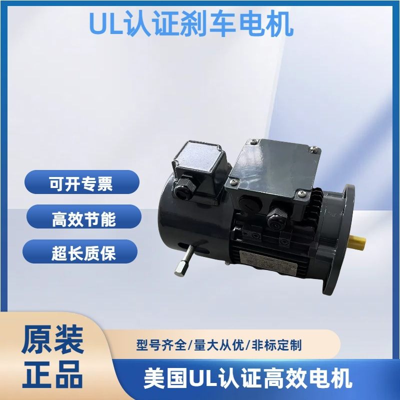 UL认证刹车电机220V/380V/460V/480V电磁制动刹车电机UL证书