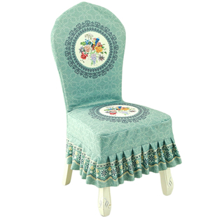 高级欧式椅子套罩通用大弧形2025家用坐垫靠背座酒店实木餐桌板凳