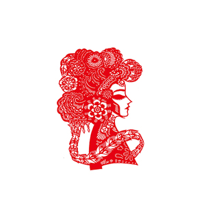 剪纸工具刻纸图样复印样稿模板学生手工剪刀专业马年图案底稿红纸