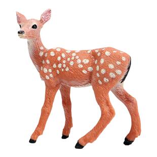 儿童仿真野生动物鹿模型玩具实心梅花鹿白尾鹿麋鹿圣诞节装饰摆件