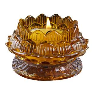 七彩莲花灯座酥油灯灯台莲花烛台合金烛台莲花灯座酥油烛台供灯