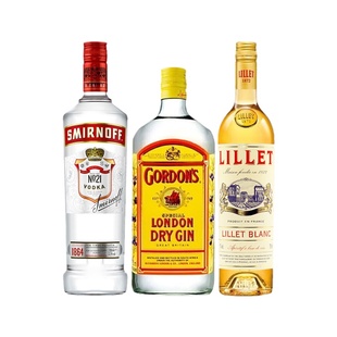 维斯帕马天尼！斯米诺伏特加+哥顿金酒+利莱白利口酒调酒基酒套餐