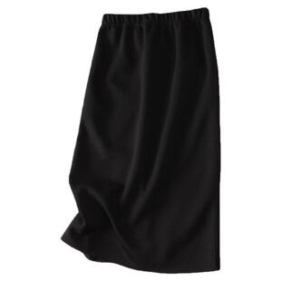 优雅回头率 ！春季新款松紧百搭腰显瘦包臀 后开叉直筒女半身裙子