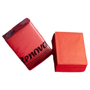 Renova红色手帕纸新年餐巾纸面巾卫生纸便携口袋纸巾3层压花喜庆