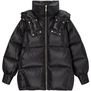 【90白鸭绒】Juicy Couture橘滋羽绒服女保暖中长厚外套