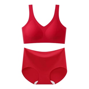 妈妈本命年内衣内裤套装红色礼物实用母亲女士2026属马年衣服女装