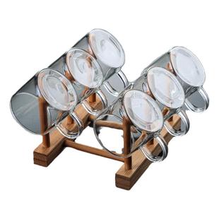 加厚耐热玻璃品茗杯子小茶杯带把杯功夫茶具喝茶耳杯茶碗家用套装