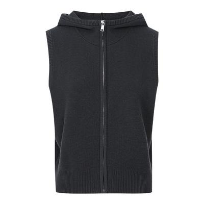 GCRUES灰色连帽上衣女针织开衫