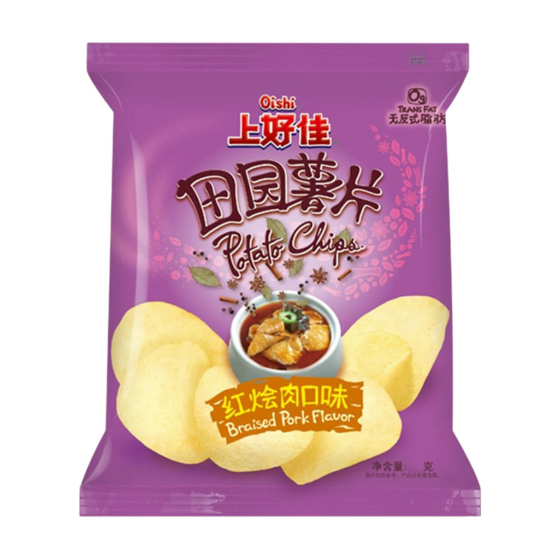 上好佳田园薯片红烩肉味40g