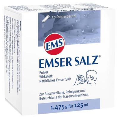 德国药房EMSER儿童天然洗鼻海盐20包 鼻腔清洁鼻炎过敏