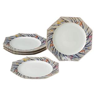 日本制原装进口正品香兰社日式陶瓷八角菜盘点心盘子高档餐具用品