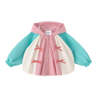 INSbobo女童外套2026春季新款女宝连帽上衣儿童春装洋气宝宝童装