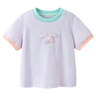 迷你巴拉巴拉儿童宝宝短袖T恤夏季宝宝亲肤半袖男童女童运动上衣t