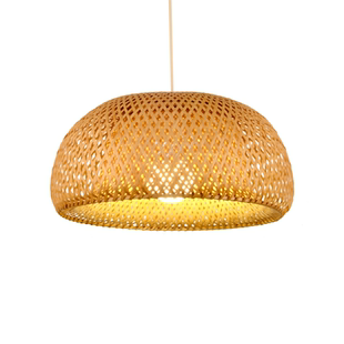 竹编竹艺吊灯新中式田园风餐厅饭店民宿日式灯笼复古创意艺术灯罩