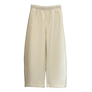 加绒加厚羊毛小弯刀阔腿裤女25年冬季新款休闲直筒香蕉镰刀九分裤