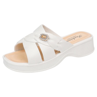 夏季女高跟厚底防滑露趾一字拖