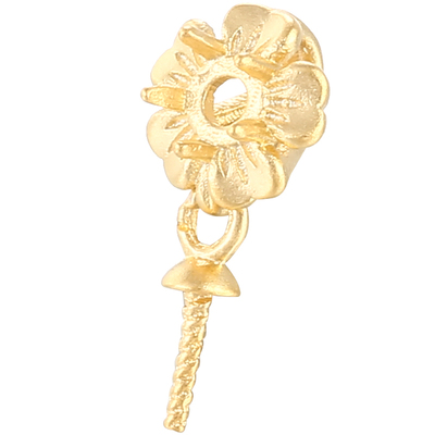 S925纯银吊坠扣头手工金翡翠18K