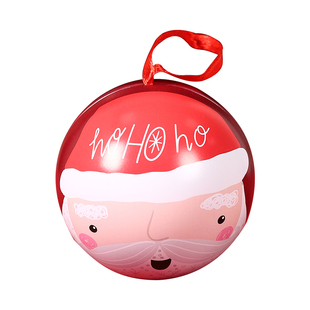 欧式创意圣诞老人圆球型收纳盒圣诞节墙壁圣诞树装饰挂件糖果收纳