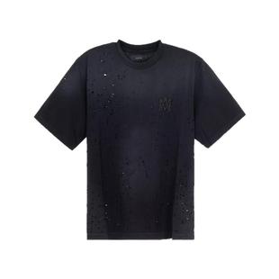 AMIRI 春夏新款男士复古休闲百搭短袖圆领T恤银泰百货精品 301574
