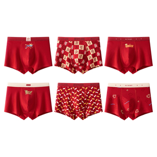 本命年红色内裤青少年男童儿童纯棉a类中大童发育期12岁马年2026