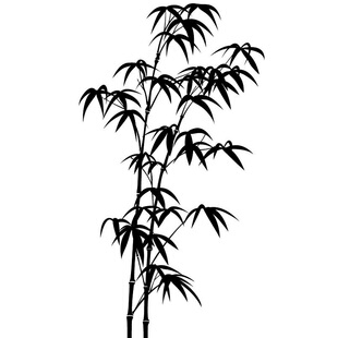 竹报平安推拉门玻璃贴纸双面同色自粘防水墙贴画多款图案可定制