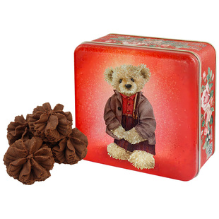 香港珍妮曲奇聪明小熊巧克力饼干朱古力小花曲奇220g