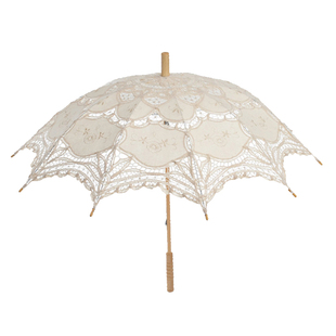 西式宫廷镜法式洛丽塔白色镂空洋伞民国风格摄影拍照新娘手拿道具