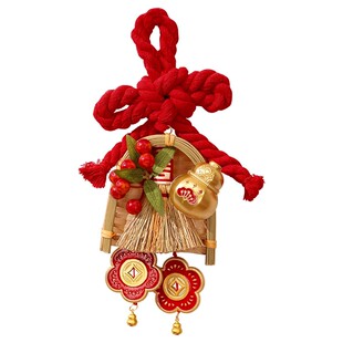 新年万字结挂件2026马年入户门把手福字中国结门挂饰春节过年布置