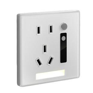 人体感应地脚灯带五孔插座86型嵌入式暗装楼梯过道床头led小夜灯