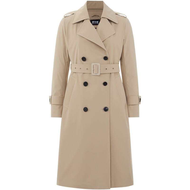 【鹅绒】波司登女长款可脱卸内胆一衣多穿英伦经典风衣厚羽绒服