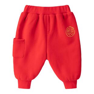 【特价清仓】嘟嘟家宝宝拜年服裤子冬婴儿男童冬季长裤女童休闲裤