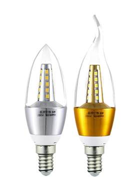 巨祥led蜡烛灯泡e14小螺口5W7w9w12W尖泡拉尾吊灯光源e27节能灯泡