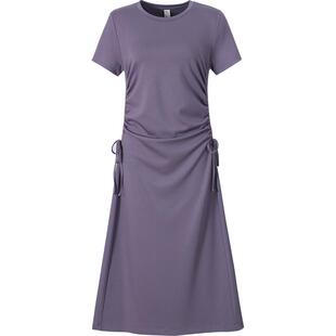 本来BENLAI女士云感柔抽绳收腰短袖连衣裙2026春季新款BNM760001