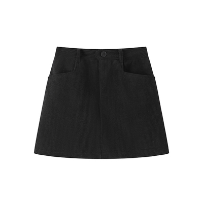 灯芯绒半身裙女冬高腰显瘦a字裙