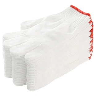 劳保手套加厚耐磨工作防滑修车工地干活劳动保护白棉纱线手套批发