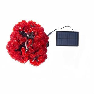 太阳能LED小红灯笼小彩灯带春节过年新年家用装饰灯户外防水串灯