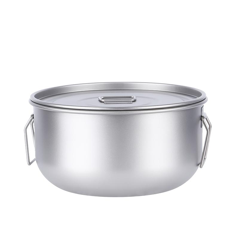 钛工匠户外纯钛汤锅套锅露营钛锅煮锅钛合金餐具钛烧水壶纯钛锅具