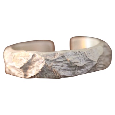 手工原创《寻山》足银戒指国风